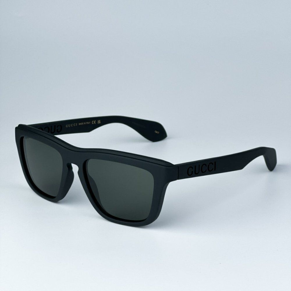 NEW Gucci GG1571S 001 Black Grey Unisex Square Sunglasses GG 1571S - Picture 5 of 11
